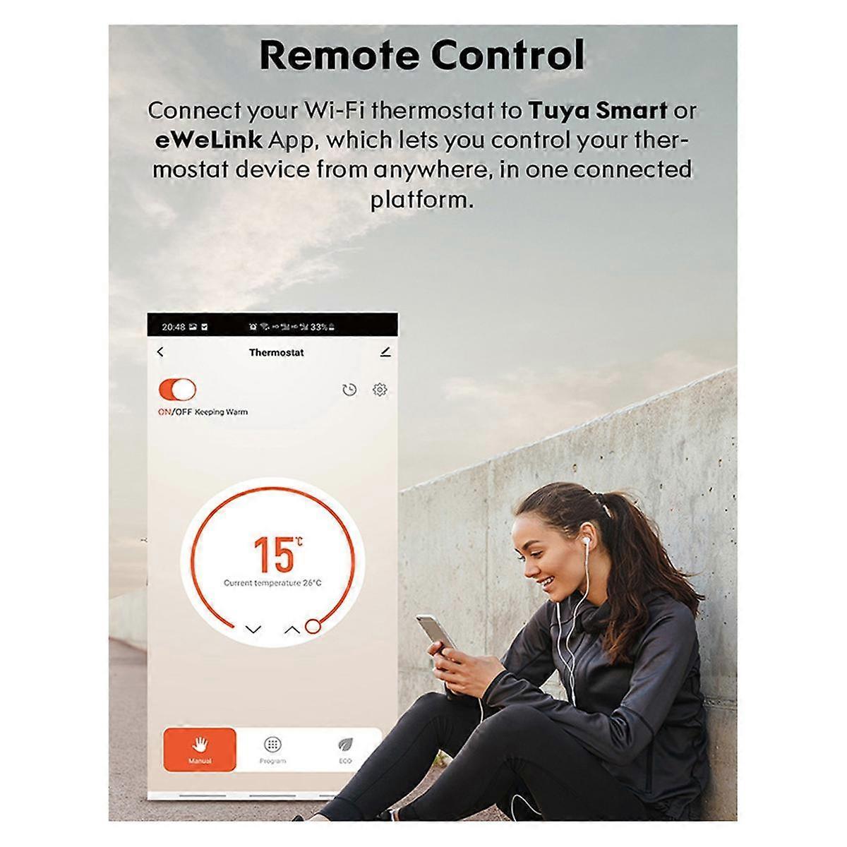 Smart Life WiFi Thermostat Controller for Water Gas Boiler 110V/220V Alexa Google Home - Image 4