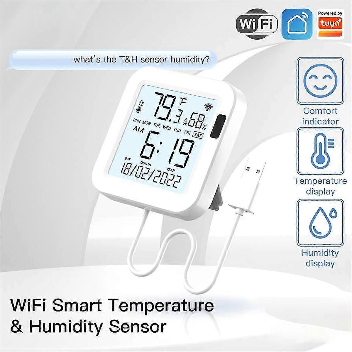 Temperature & Humidity Sensor LCD Display Infrared Sensing Backlight Screen - Image 5