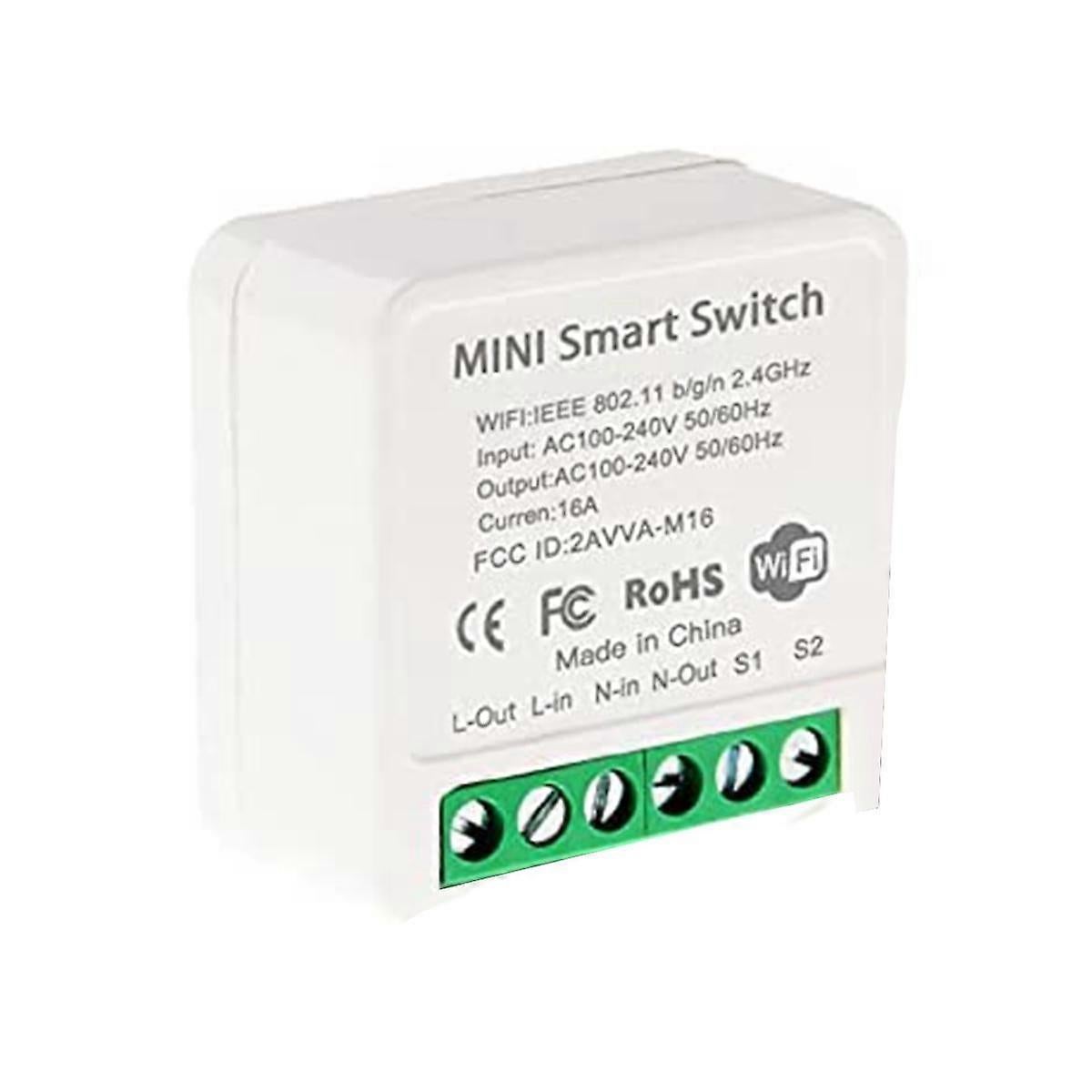 Mini Smart WiFi Relay Switch DIY Timer Light Control Module Compatible with Smart Life App - Image 1