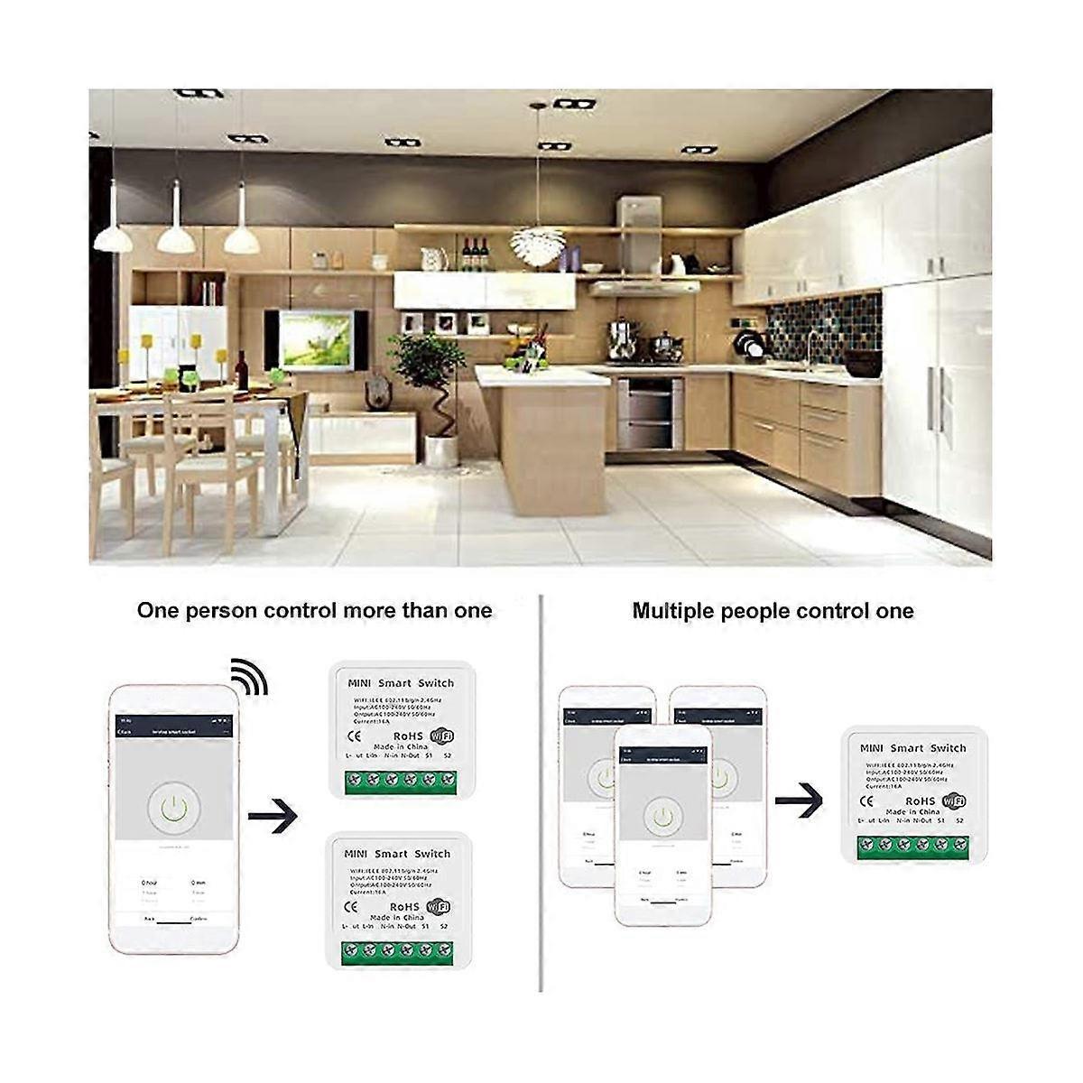 Mini Smart WiFi Relay Switch DIY Timer Light Control Module Compatible with Smart Life App - Image 5