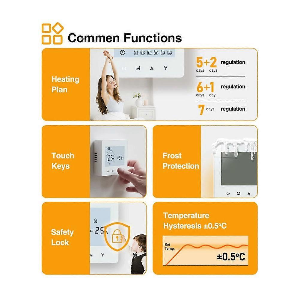 Smart Wireless Thermostat for Gas Boiler Room Heating Programmable Temperature Controller - Image 2