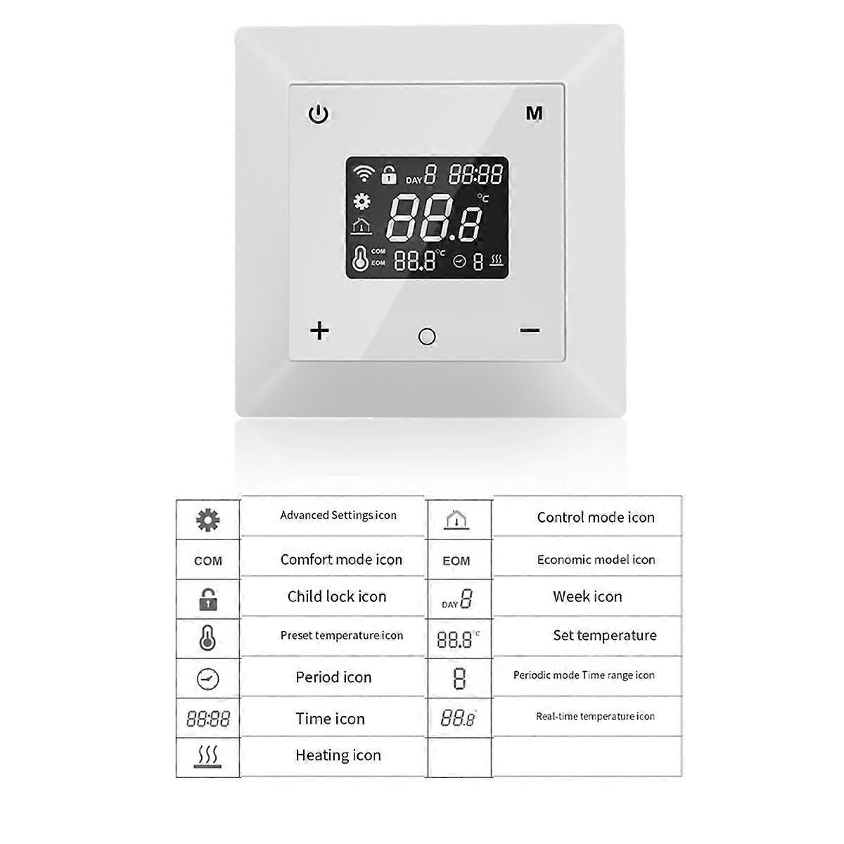Smart WiFi Temperature Controller 16A LED Display Electric Underfloor Heating Thermostat - Image 3