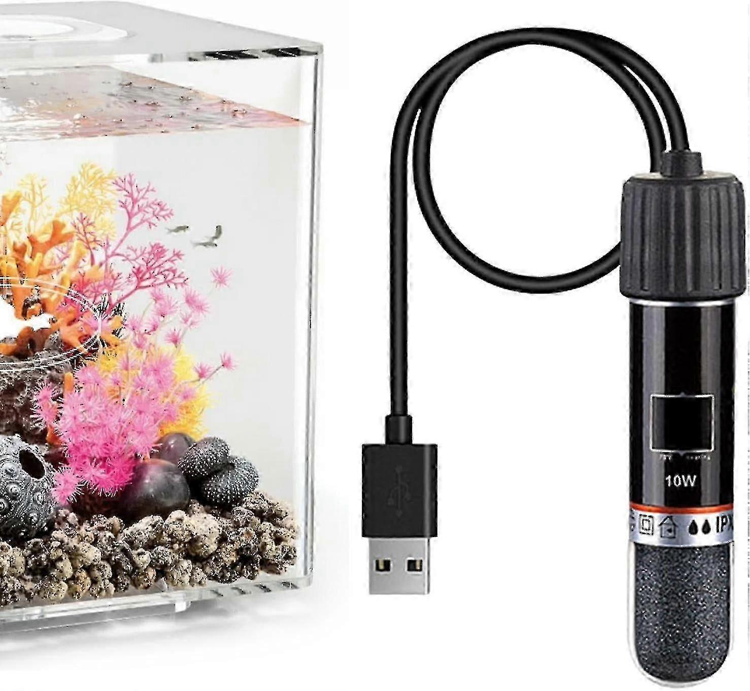 Mini USB Aquarium Warmer 10W Thermostat Rod Rechargeable Compact Heating Tool - Image 5