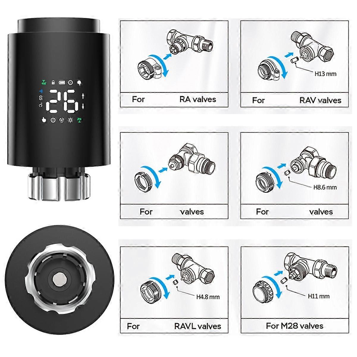 Smart Radiator Valve TRV Programmable Thermostatic Radiator Valve App Remote Control - Image 4