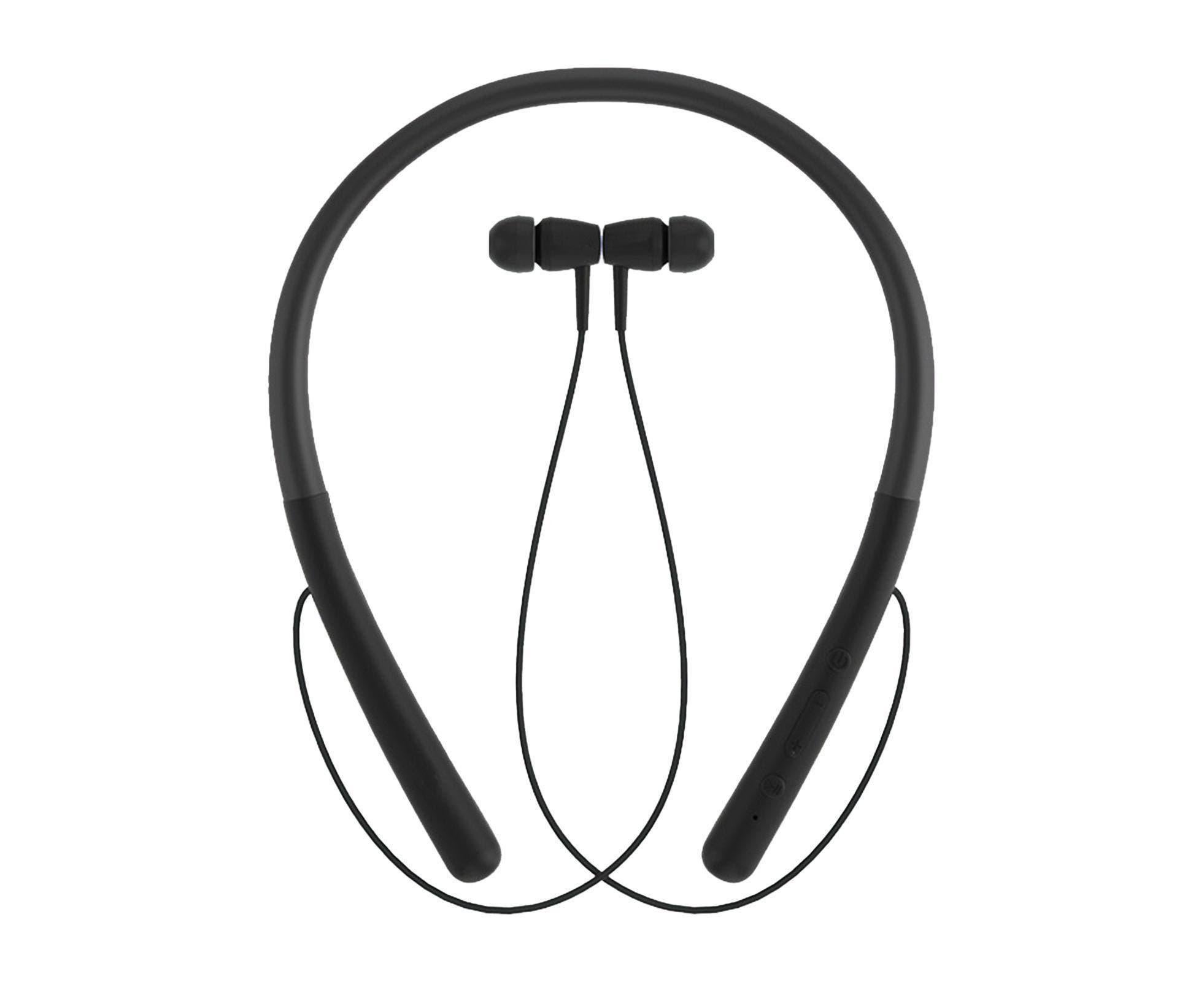 Bluetooth Earphone Neckband Noise Reduction Wireless Earbud - Black - Image 1