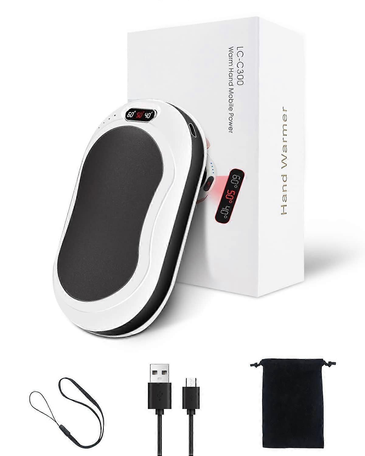 10000mAh Rechargeable Hand Warmer & Power Bank - 2-Sided Heating, Portable USB - Image 1