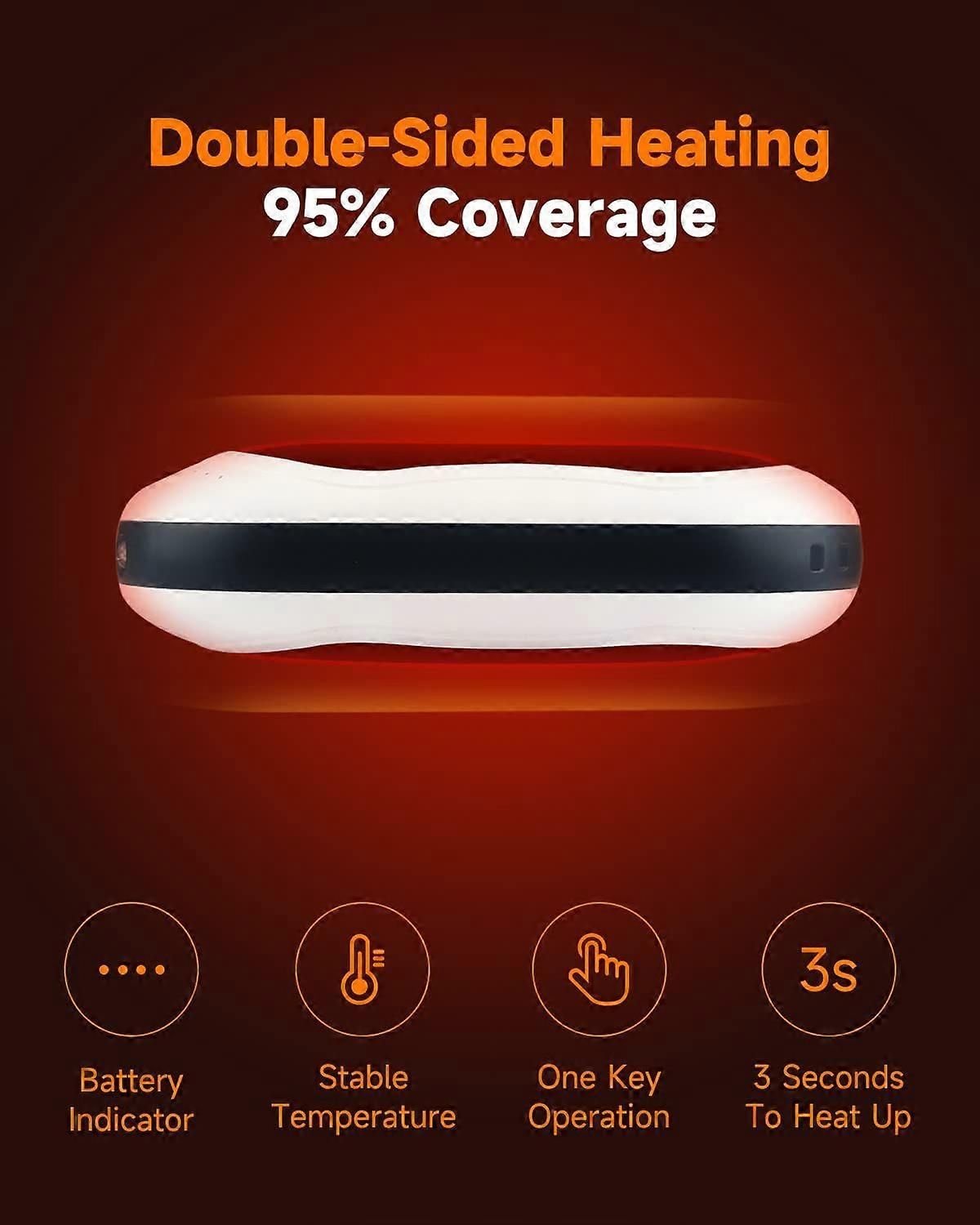 10000mAh Rechargeable Hand Warmer & Power Bank - 2-Sided Heating, Portable USB - Image 3