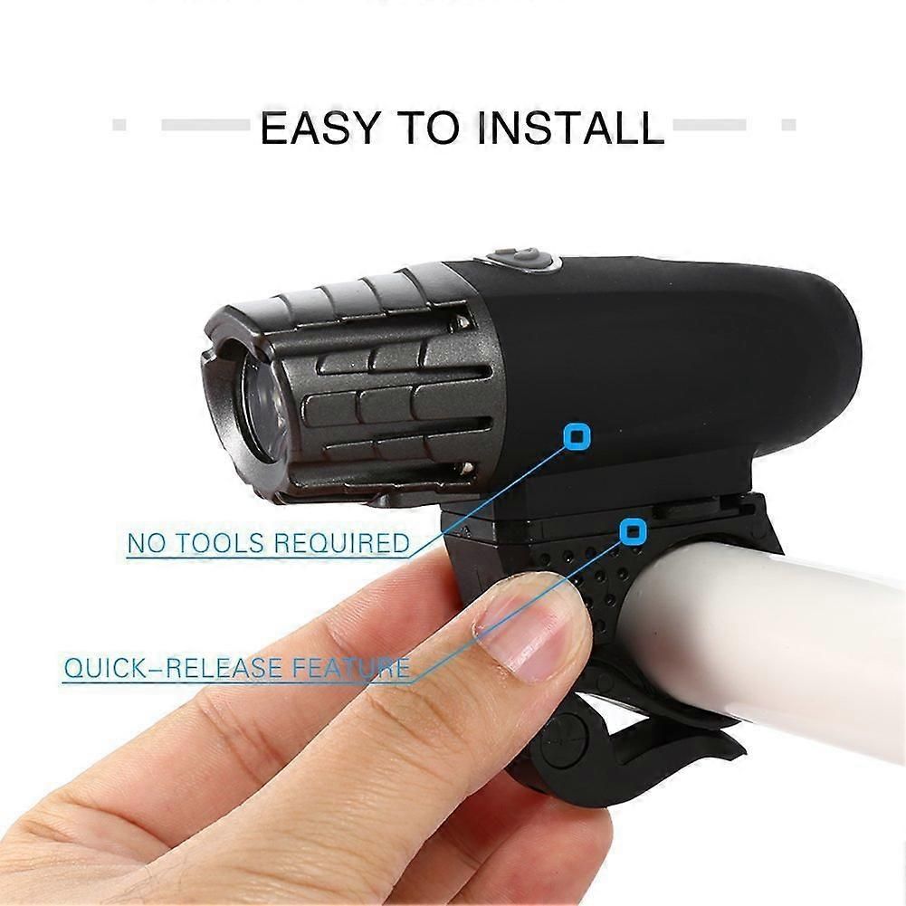 USB Rechargeable Front & Rear Bike Lights - Waterproof, 4 Lighting Modes - Image 2