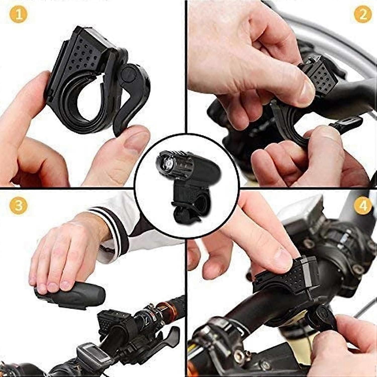 USB Rechargeable Front & Rear Bike Lights - Waterproof, 4 Lighting Modes - Image 5
