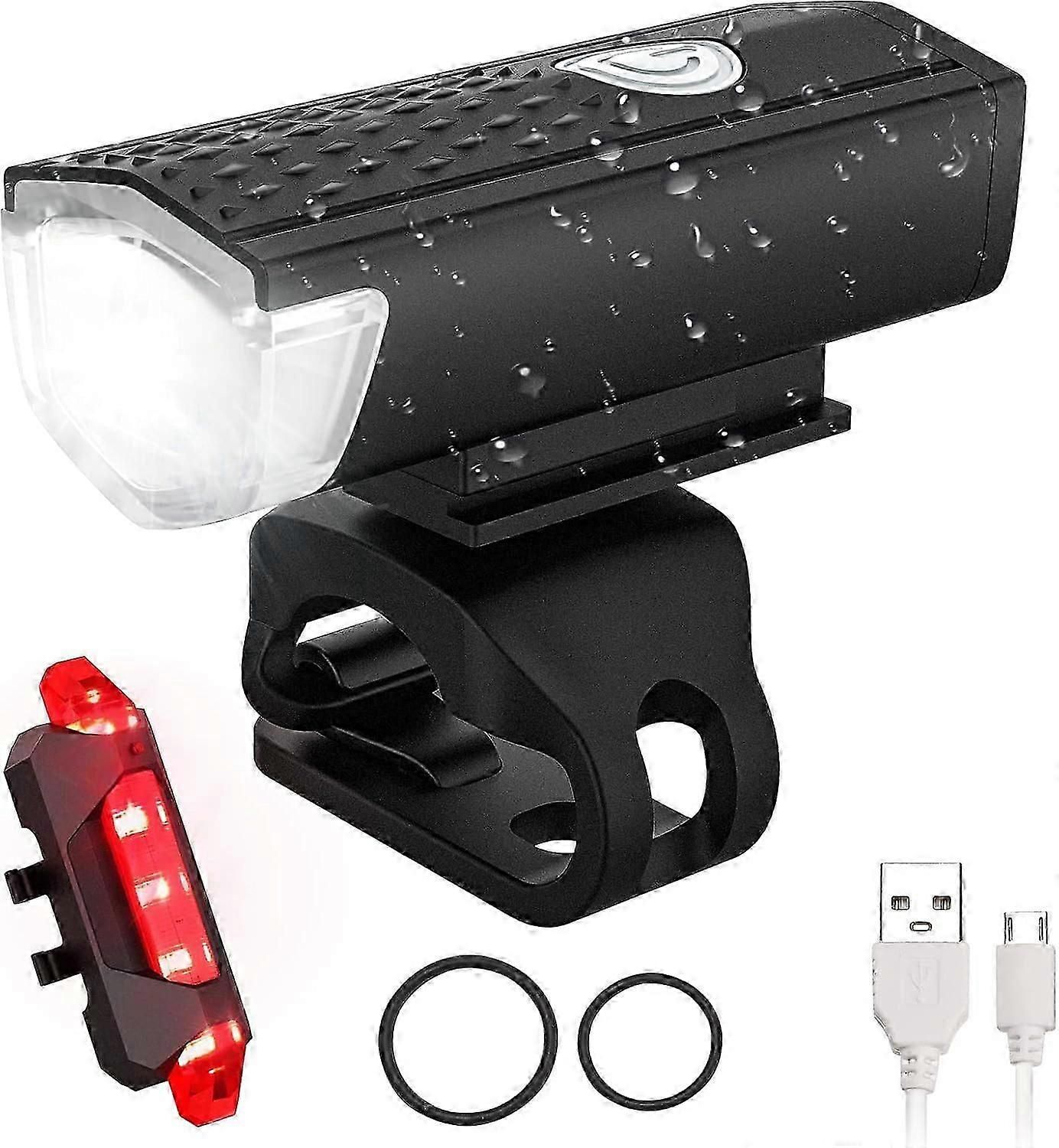 USB Rechargeable LED Bike Front Light - Waterproof, 5 Modes, for All Bikes - Image 1