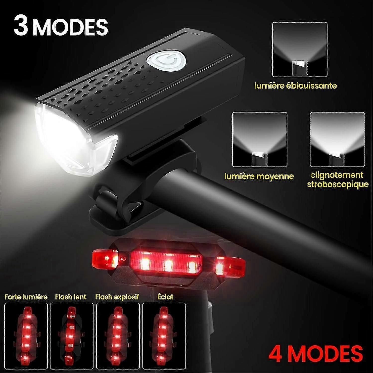 USB Rechargeable LED Bike Front Light - Waterproof, 5 Modes, for All Bikes - Image 4