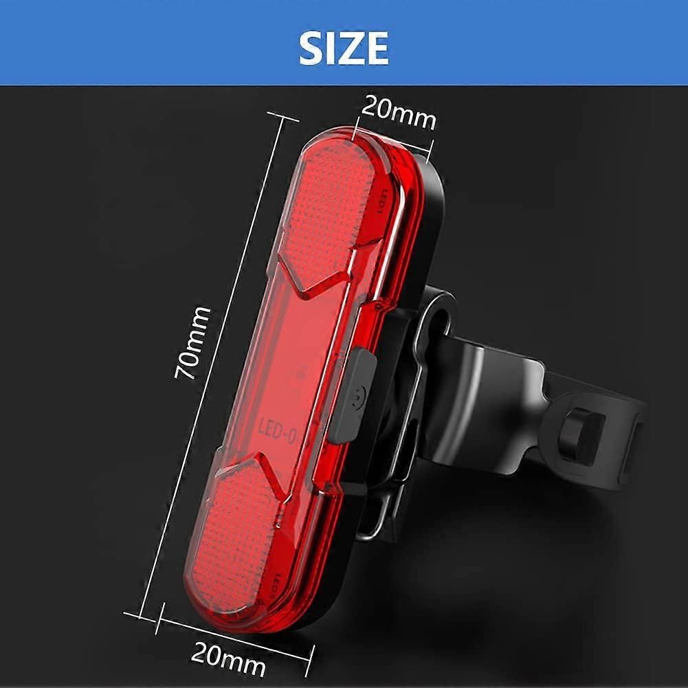 LED Rear Bike Tail Light - USB Rechargeable, 4 Modes, for MTB/Dog/Backpack - Image 2