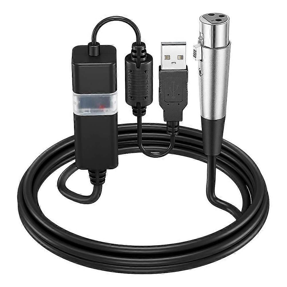 XLR to USB Cable - Recording Cable for Microphone, Coaxial Adapter - Image 1