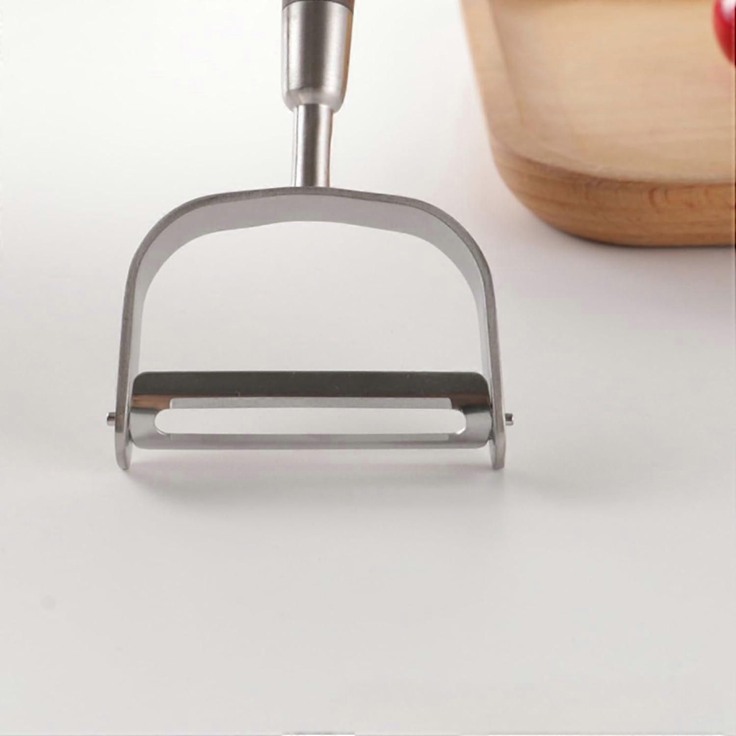 Y-Shaped Peeler with Wooden Handle - Stainless Steel Blade, Multifunctional - Image 2