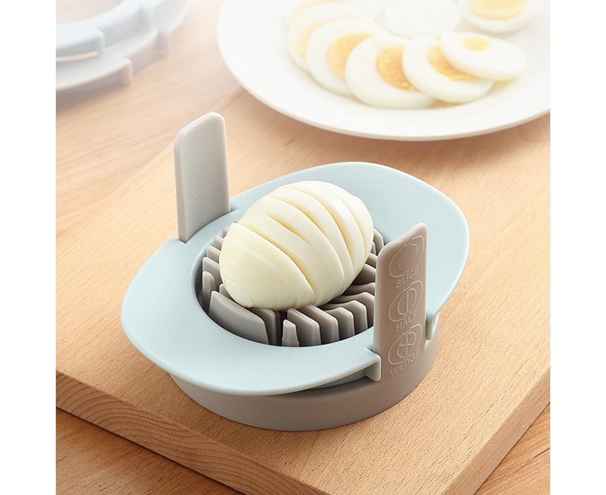 3 In 1 Stainless Steel Cutting Wires Hard Boiled Egg Slicer Cutter Kitchen Tool-Red Green Orange - Image 6