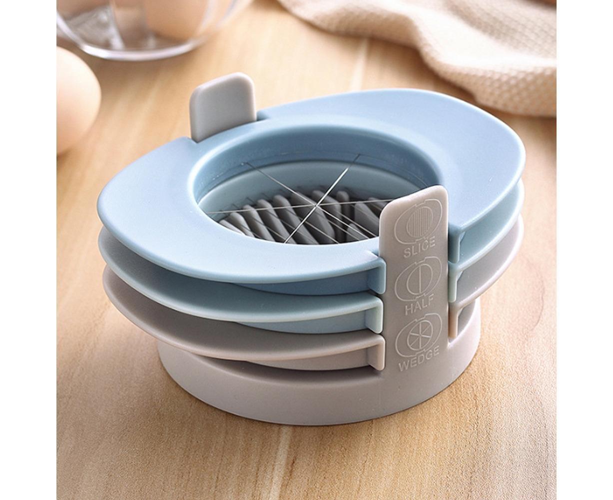 3 In 1 Stainless Steel Cutting Wires Hard Boiled Egg Slicer Cutter Kitchen Tool-Red Green Orange - Image 8