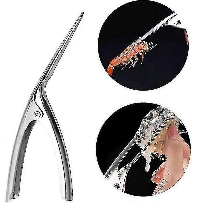 2pcs Stainless Steel Shrimp Cleaner & Deveiner - Wooden Handle, for Shrimp/Crayfish/Lobster - Image 3