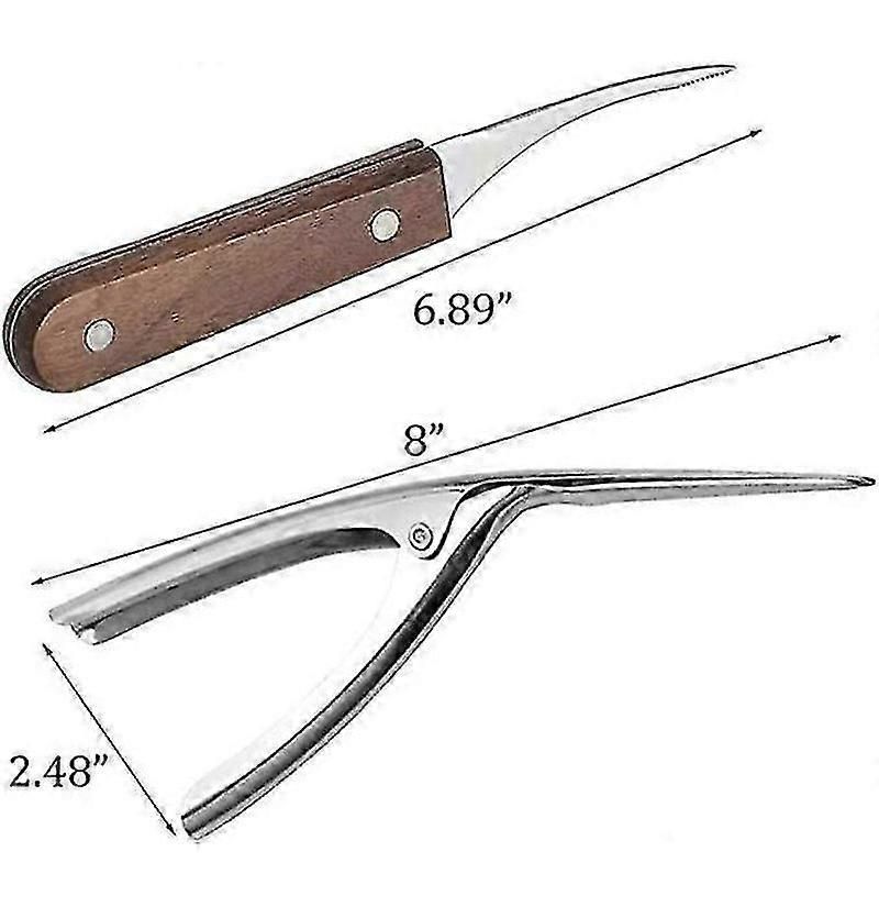 2pcs Stainless Steel Shrimp Cleaner & Deveiner - Wooden Handle, for Shrimp/Crayfish/Lobster - Image 5