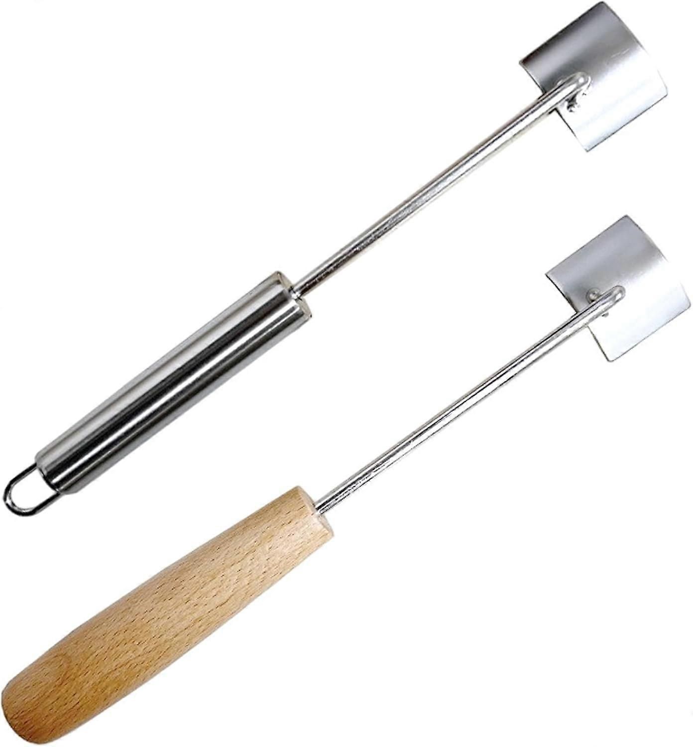 2PCS Stainless Steel Corn Stripper with Wooden Handle - Fast Kernel Removal - Image 3