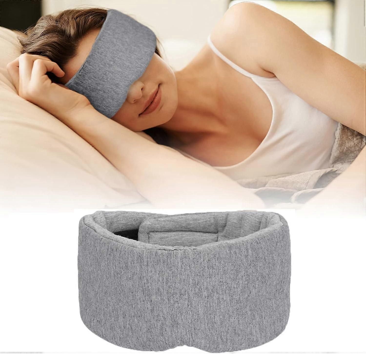 Super Soft Cotton Sleep Mask - Breathable, Adjustable, with Earplugs & Travel Pouch - Image 1