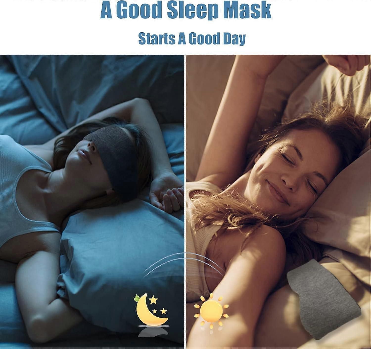 Super Soft Cotton Sleep Mask - Breathable, Adjustable, with Earplugs & Travel Pouch - Image 5