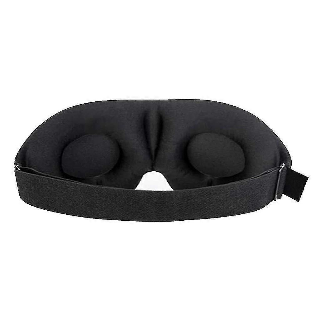 2pcs 3D Silk Sleep Mask - Black, Adjustable, Memory Foam - Image 4