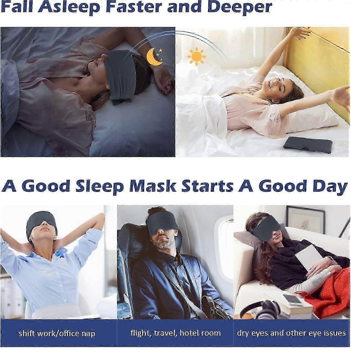 Modal Blackout Sleeping Mask - Super Soft, Adjustable Strap, for Men & Women - Image 5