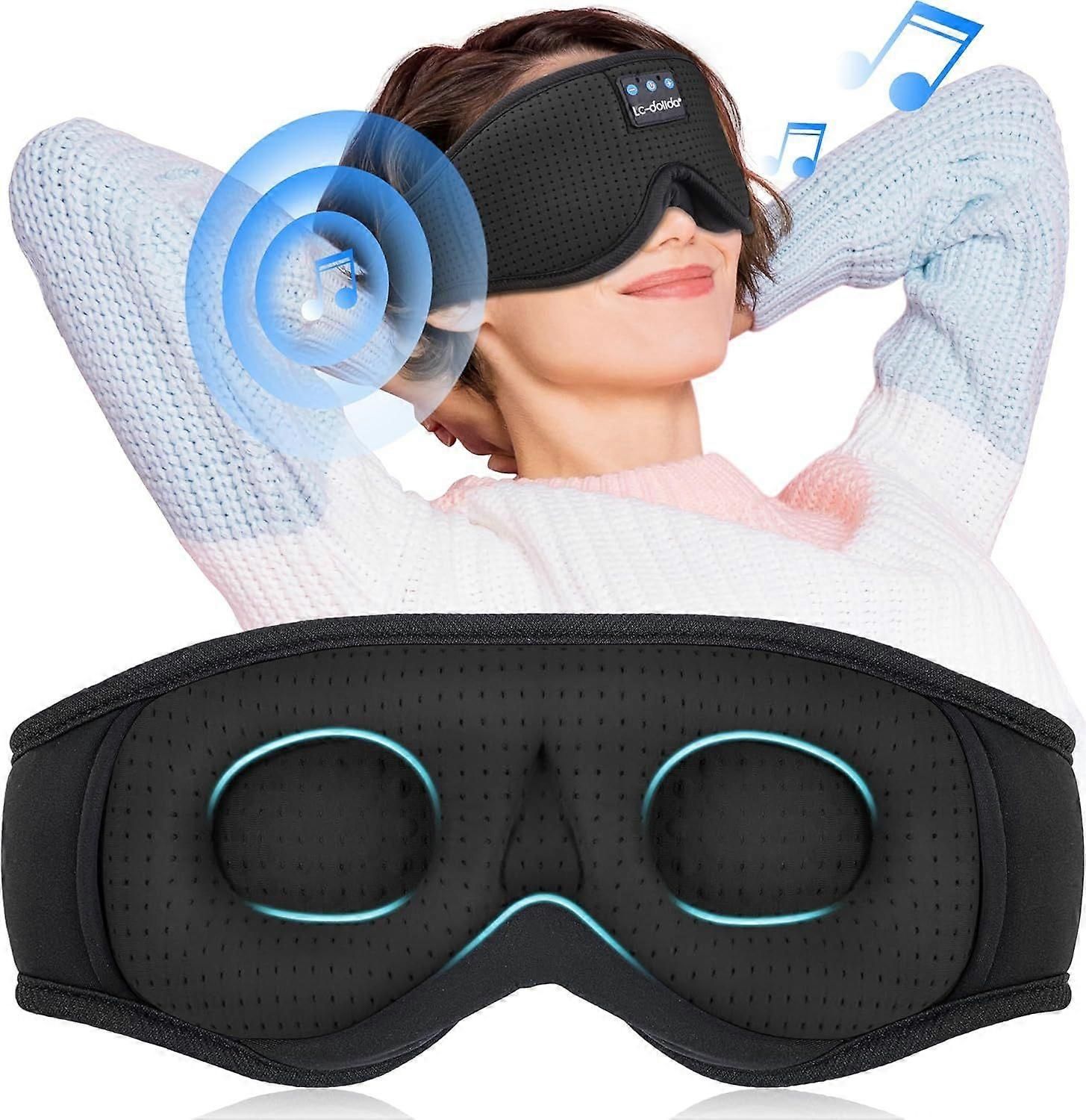 3D Sleep Mask with Bluetooth Headphones - Wireless 5.4, 13H Playtime, Light Blocking - Image 1