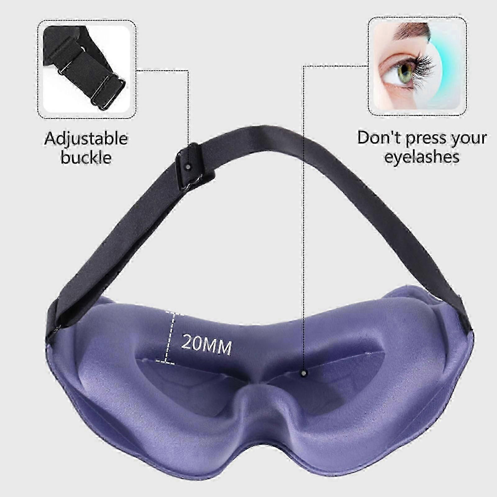 Washable Sleep Mask for Side Sleeping - Adjustable Strap, Breathable, Travel - Image 4