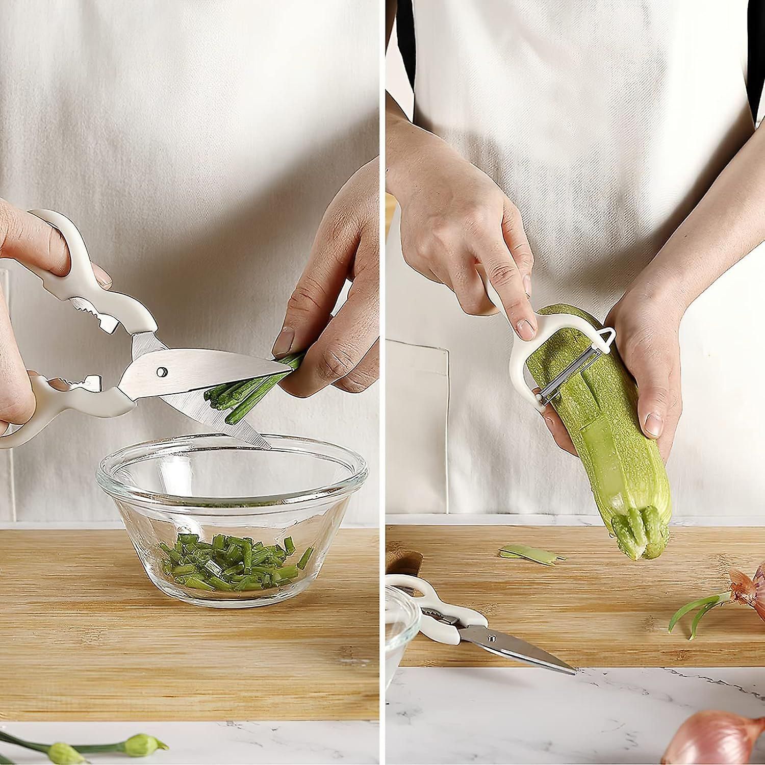 5-Piece Kitchen Gadget Set - Stainless Steel with Wooden Handles, Storage Box - Image 5