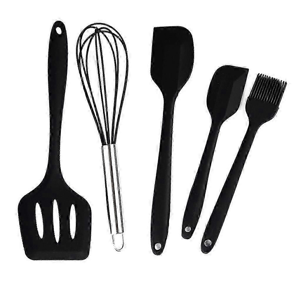 Silicone Kitchen Utensil Set - Non-Stick, Heat Resistant, 5-Piece - Image 2