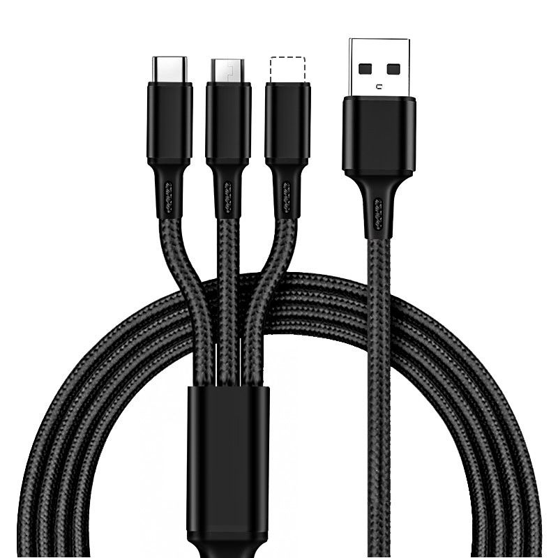 3-in-1 Multi USB Charger Cable for Micro USB Type C and Apple Devices - Image 1