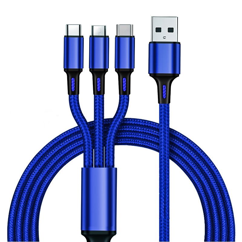 3-in-1 Multi USB Charger Cable for Micro USB Type C and Apple Devices - Image 1