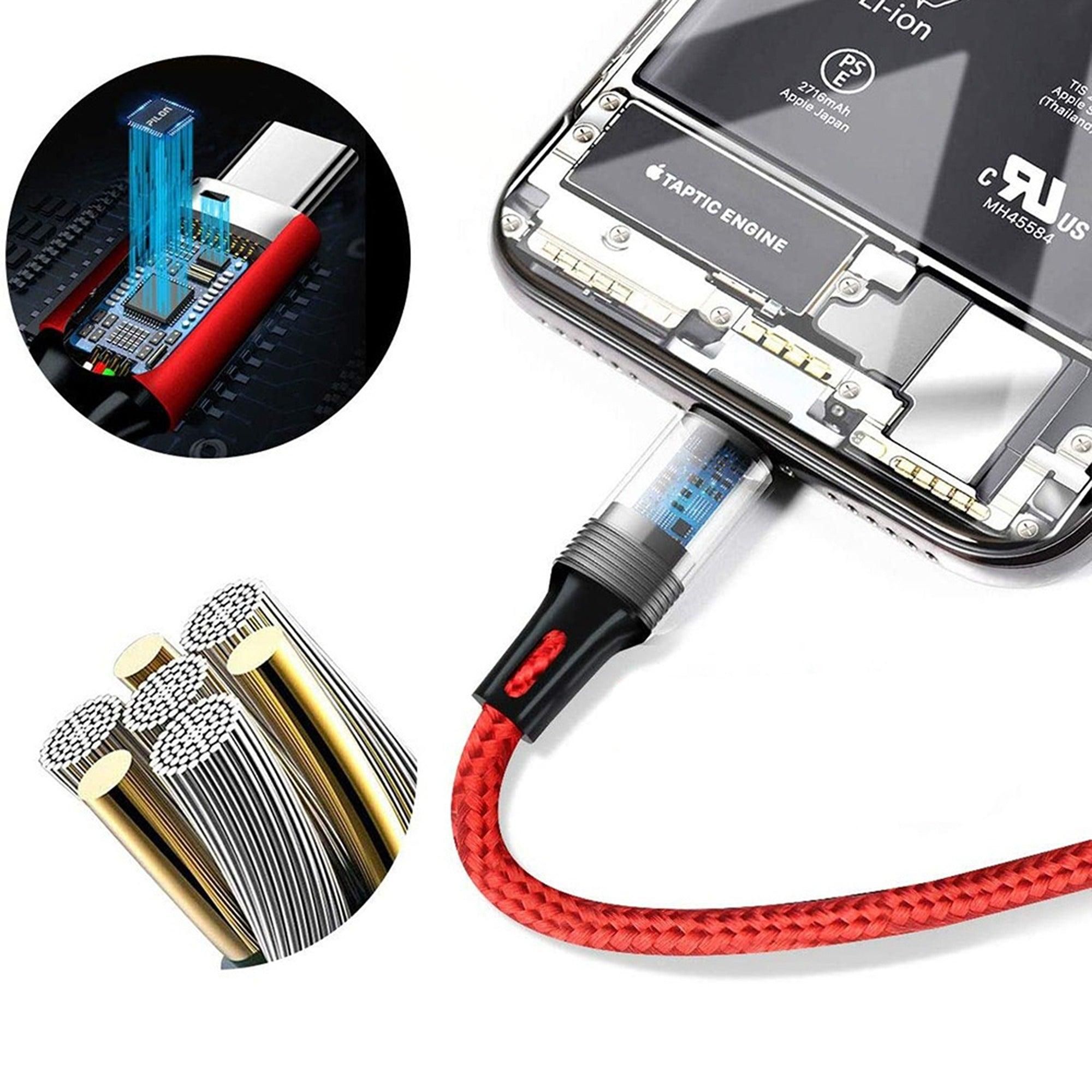 3-in-1 Multi USB Charger Cable for Micro USB Type C and Apple Devices - Image 5