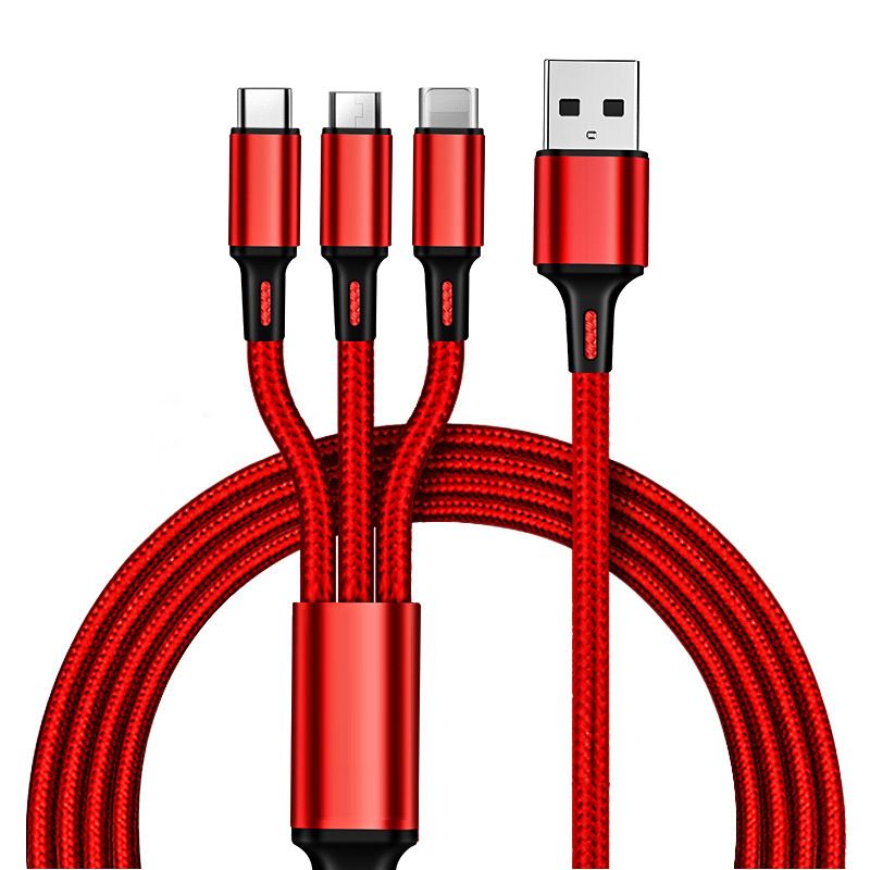 3-in-1 Multi USB Charger Cable for Micro USB Type C and Apple Devices - Image 1