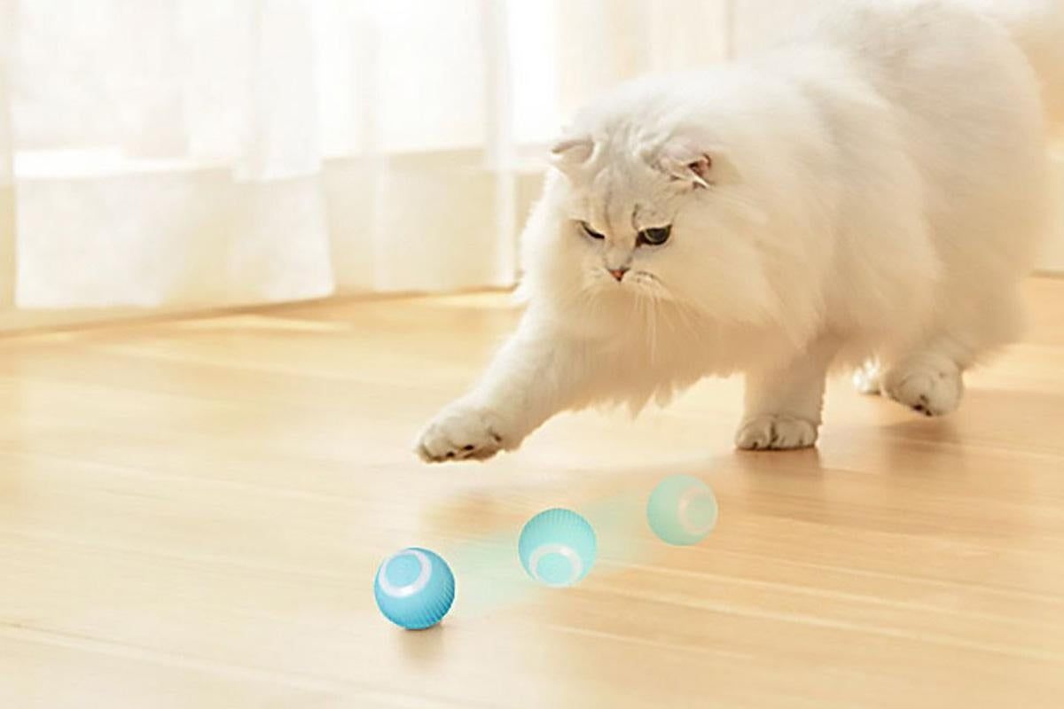 2PCS Interactive Smart Cat Toy Automatic Rolling Cat Ball Self-Moving Kitten Toys - Image 4