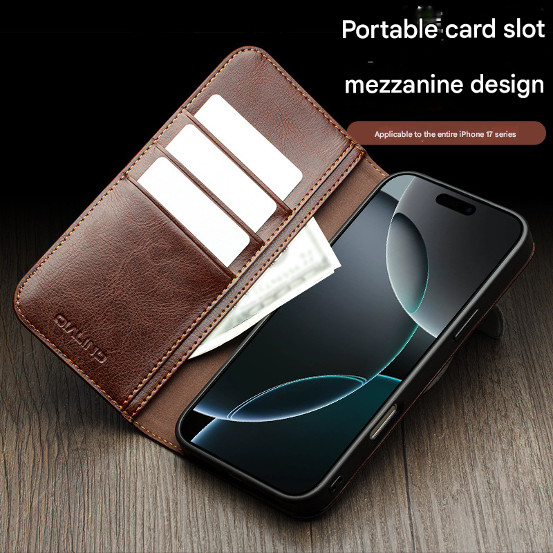 For iPhone 17 Pro Horizontal Flip Leather Case with Holder & Card Slots & Wallet - Image 2