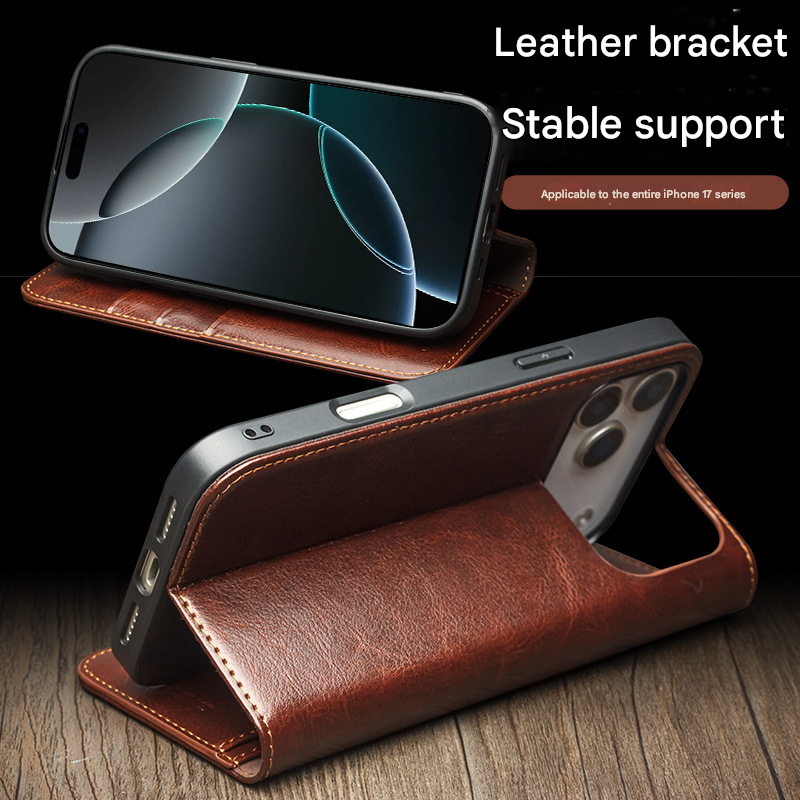 For iPhone 17 Pro Horizontal Flip Leather Case with Holder & Card Slots & Wallet - Image 3