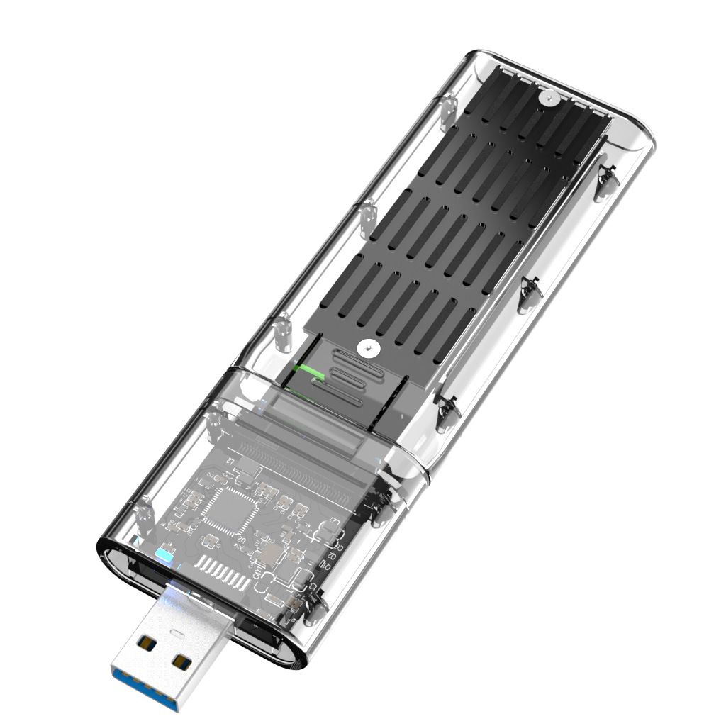 SSD Disk Box M2 To USB 3.0 SSD Adapter M2 SSD CASE SATA Chassis For - Image 1