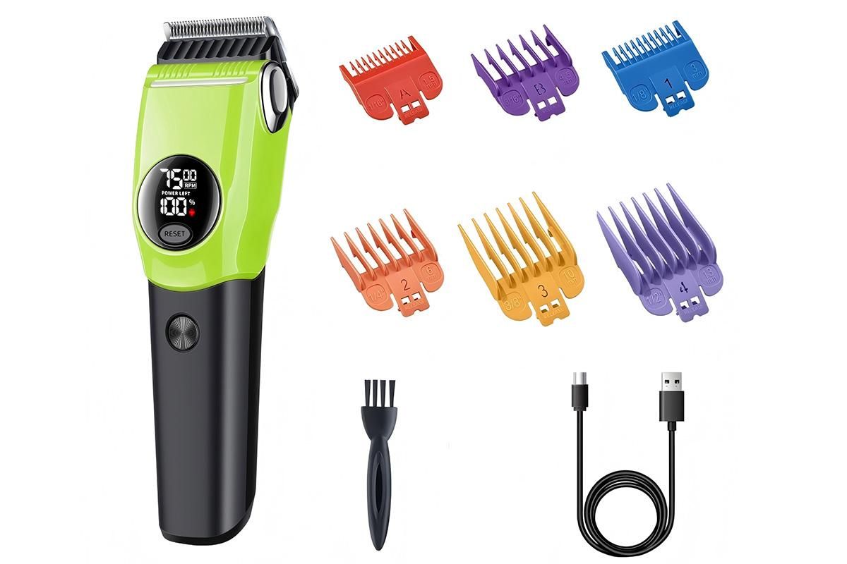 Dog Clipper Low Noise Dog Grooming Kit Rechargeable 3-Speed With LCD Display for Dogs Cats Pets - Image 2
