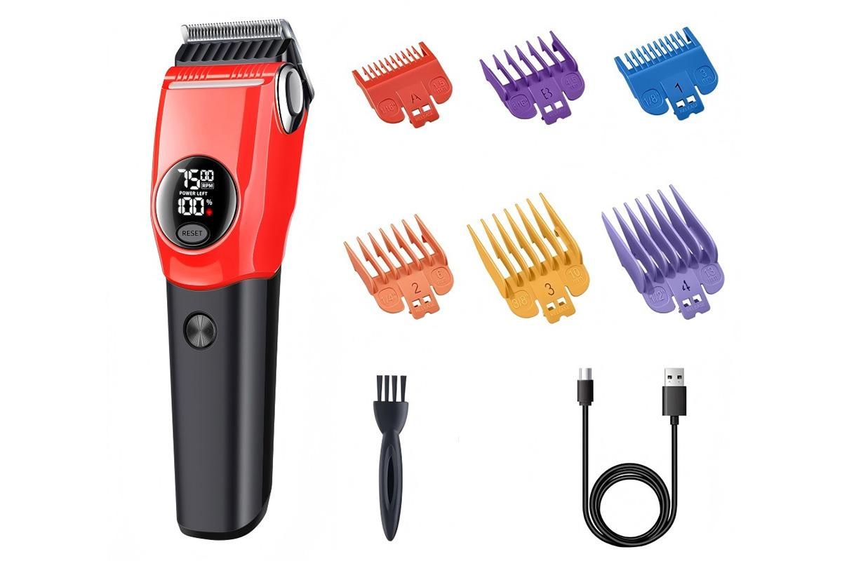 Dog Clipper Low Noise Dog Grooming Kit Rechargeable 3-Speed With LCD Display for Dogs Cats Pets - Image 2