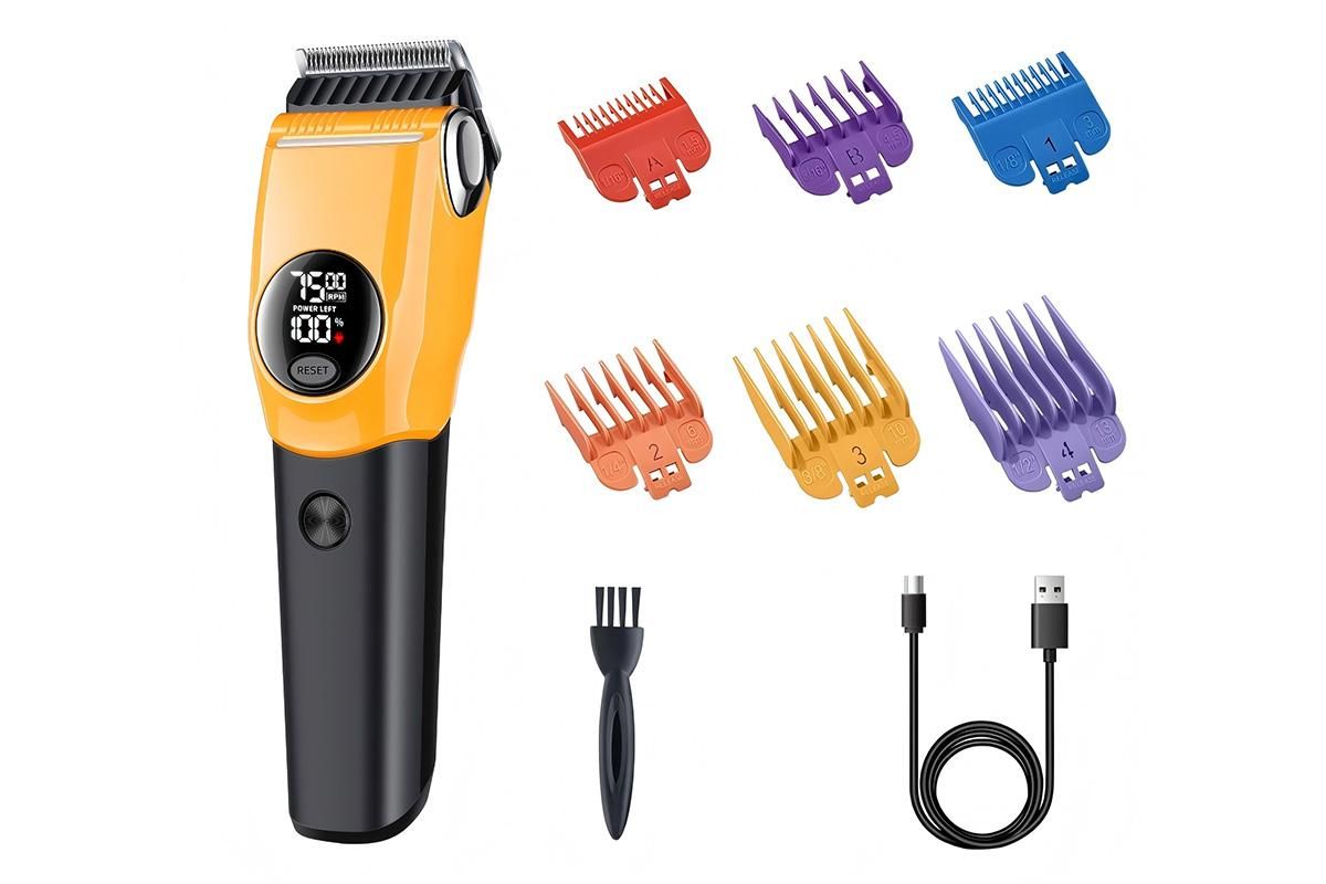 Dog Clipper Low Noise Dog Grooming Kit Rechargeable 3-Speed With LCD Display for Dogs Cats Pets - Image 2