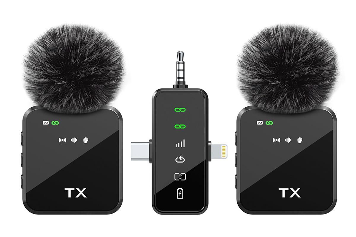 3 in 1 Microphone for iPhone/Android/Camera Mini Microphone ireless Lavalier Microphone for Record Interview Vlogs YouTube Tiktok - Image 2