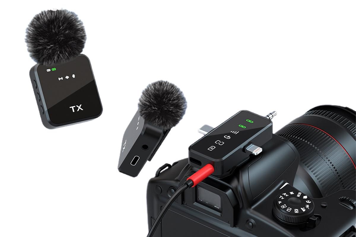 3 in 1 Microphone for iPhone/Android/Camera Mini Microphone ireless Lavalier Microphone for Record Interview Vlogs YouTube Tiktok - Image 3