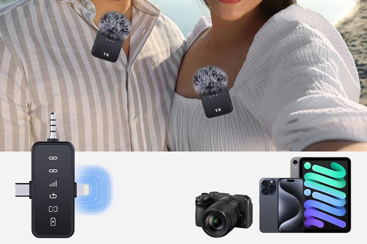3 in 1 Microphone for iPhone/Android/Camera Mini Microphone ireless Lavalier Microphone for Record Interview Vlogs YouTube Tiktok - Image 5