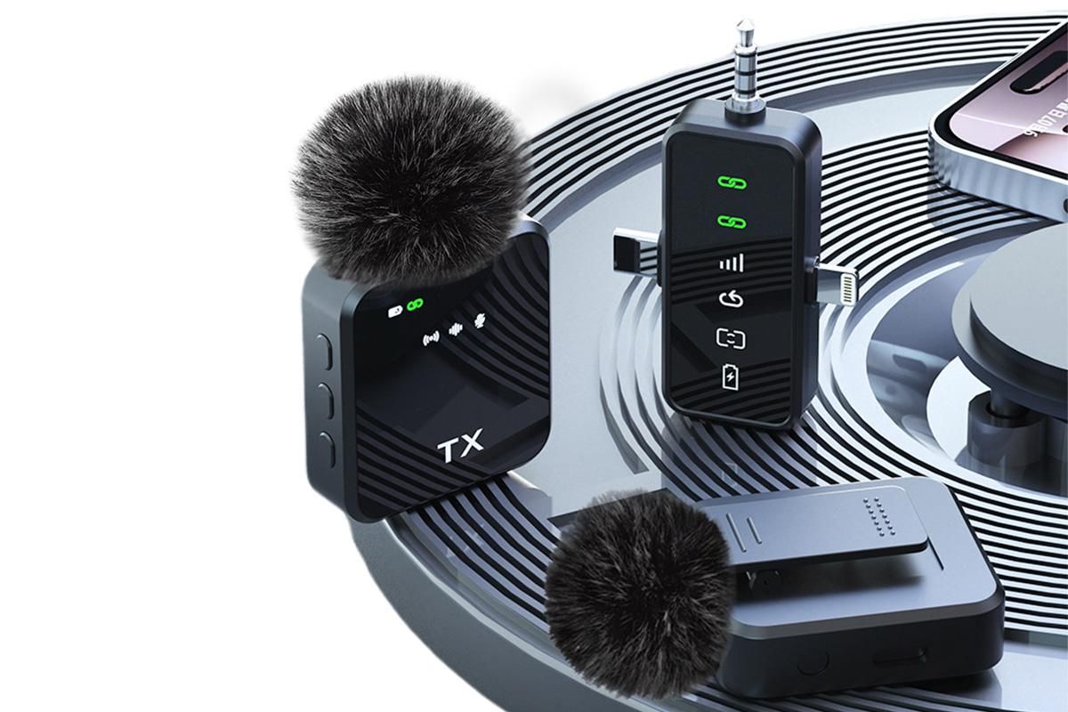 3 in 1 Microphone for iPhone/Android/Camera Mini Microphone ireless Lavalier Microphone for Record Interview Vlogs YouTube Tiktok - Image 6
