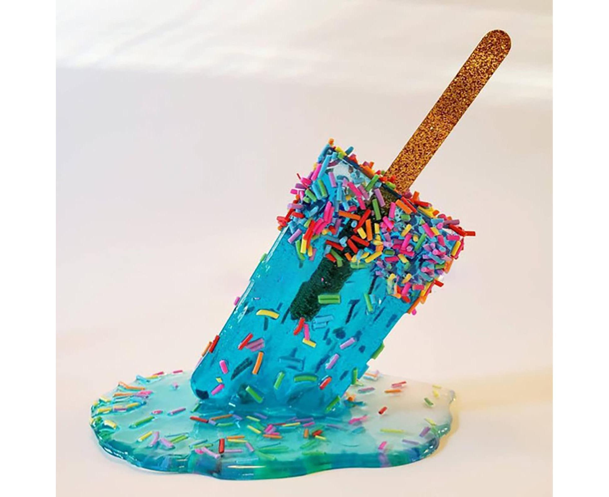 Melting Ice Resin Art Figurine-Blue - Image 5