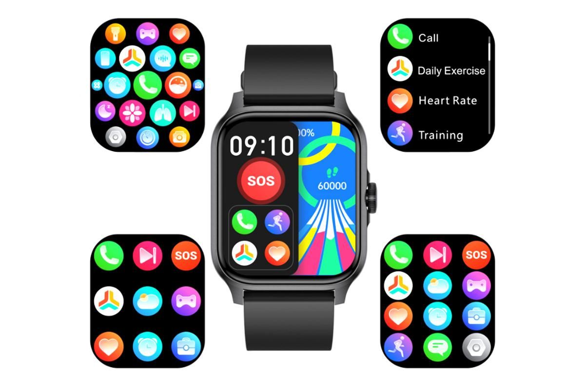 1.85inch HD Fitness Tracker Smart Watches for Men Women Compatible with Android iOS - Image 2