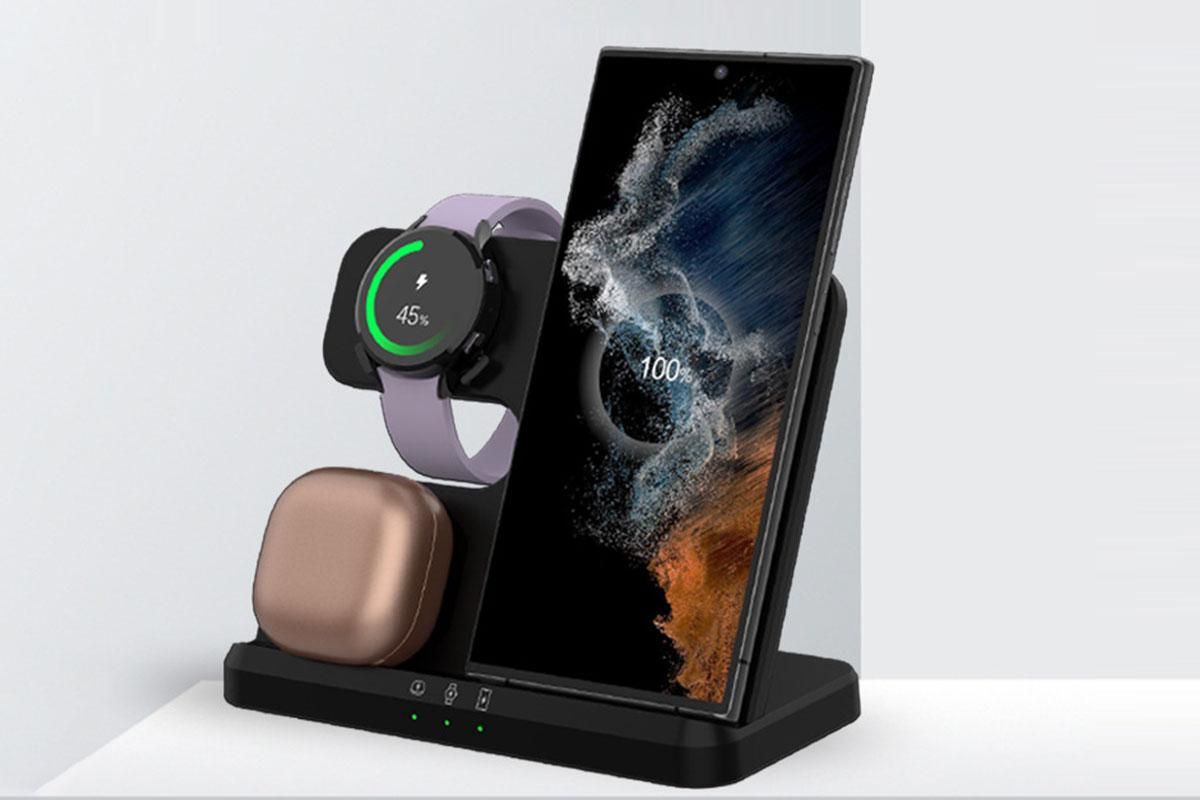 Wireless Charging Station for Samsung 3 in 1 Fast Charger Stand for Samsung Phone Wireless Charger Charger Stand - Image 3