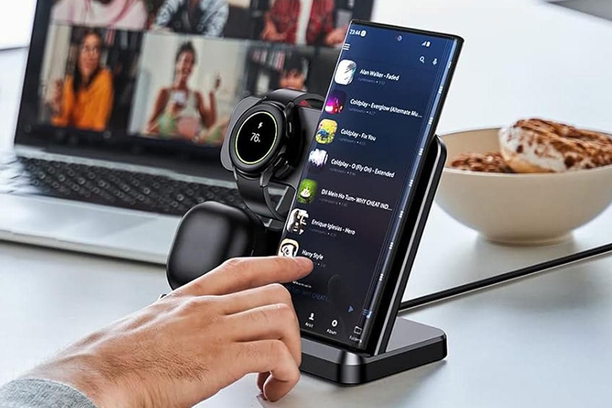 Wireless Charging Station for Samsung 3 in 1 Fast Charger Stand for Samsung Phone Wireless Charger Charger Stand - Image 4